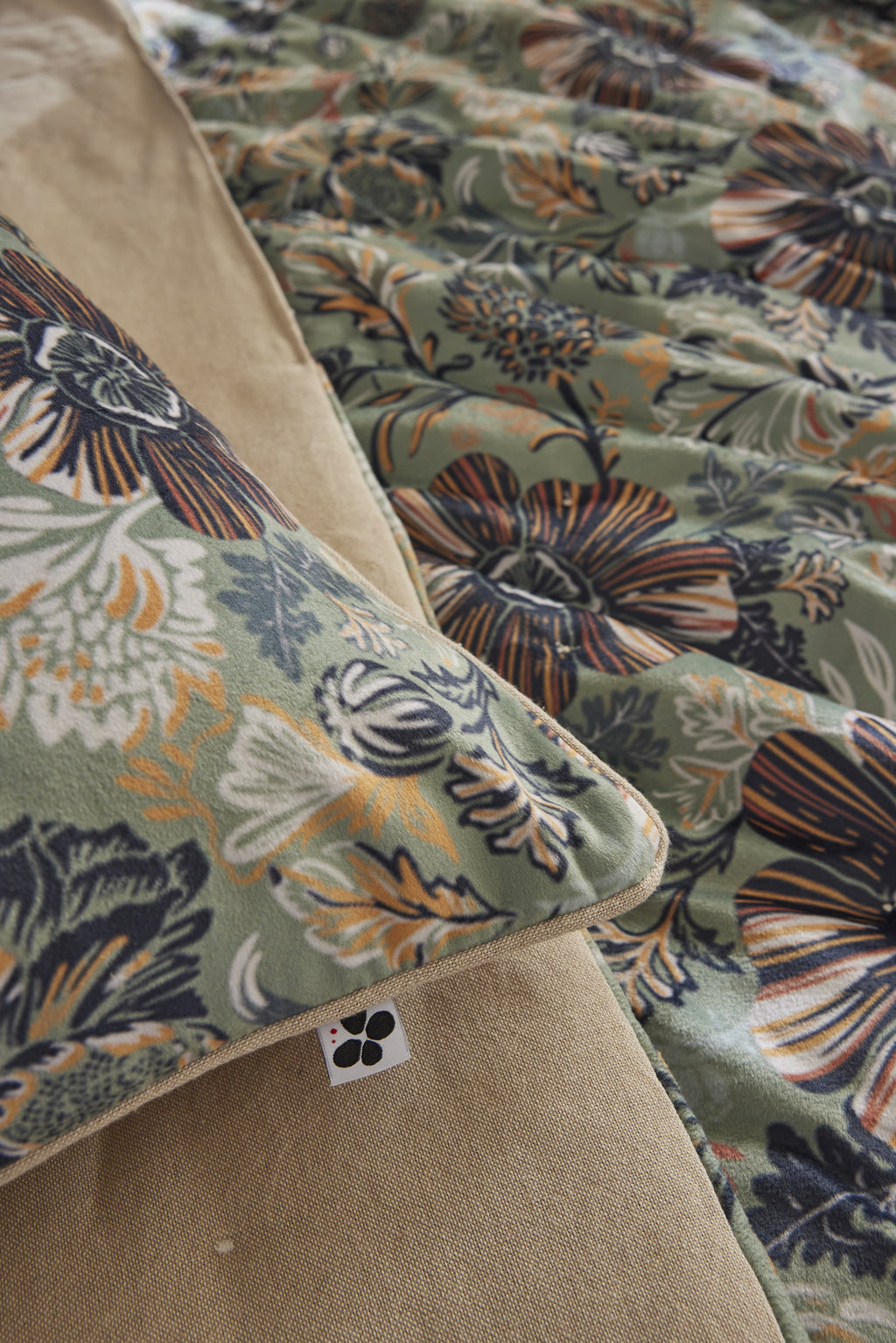 Isaline - Coussin Déhoussable - Velours Imprimé