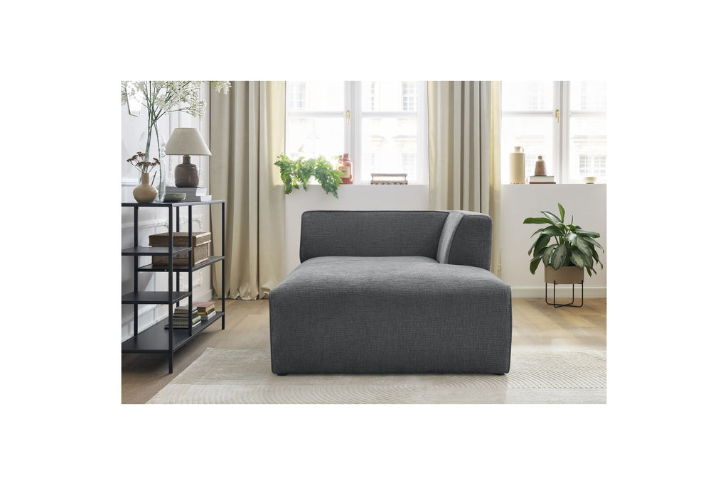 Chaise longue para sofá modular MEGEVE - Tejido texturizado - Esquina derecha