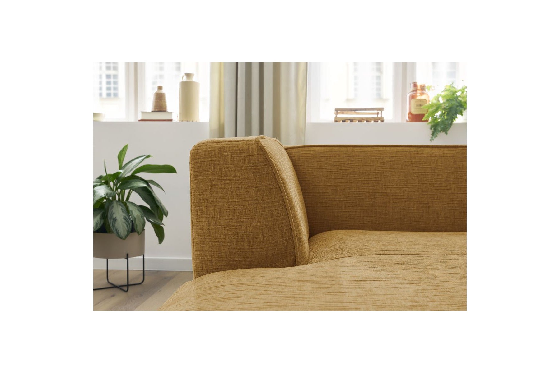 Méridienne para sofá modular MEGEVE - Tejido texturizado - Esquina izquierda