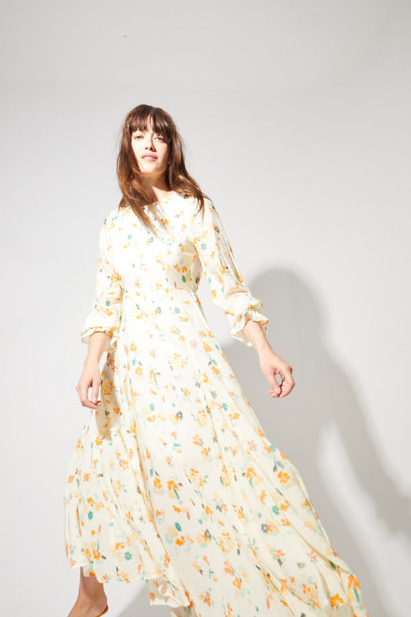 Robe Maia Imprimé Capucine Fabriquée En Italie