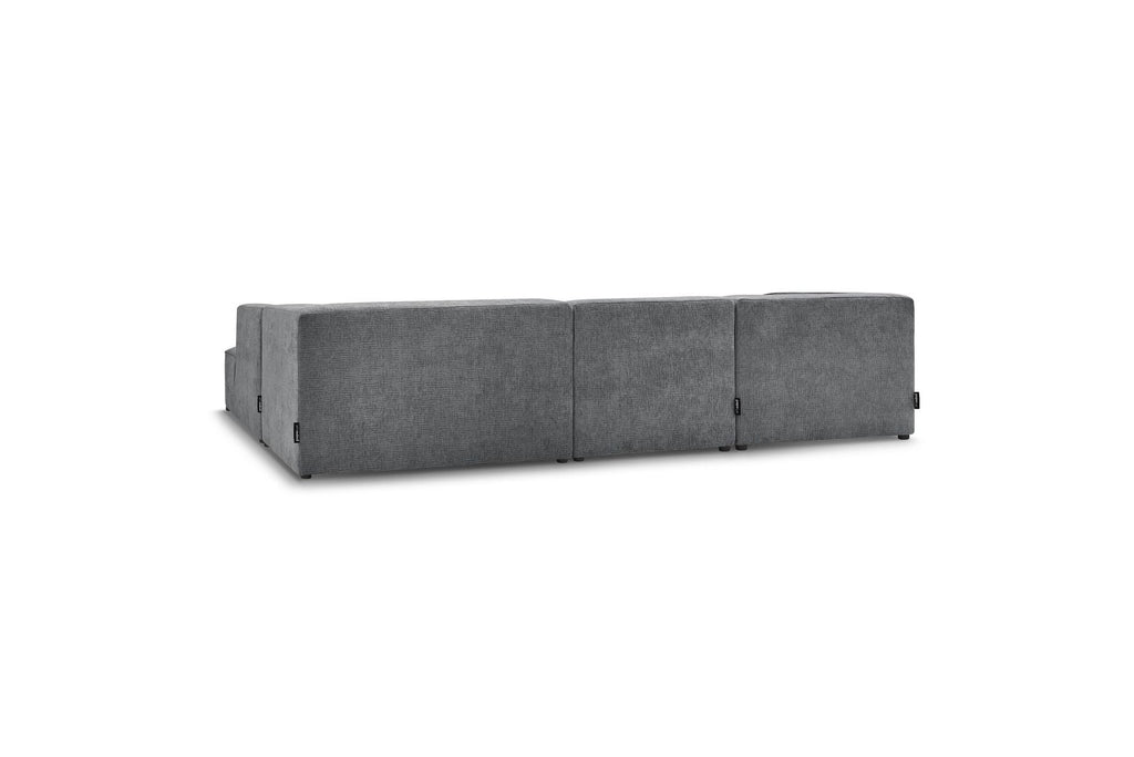 Fixed Panoramic Sofa - Megeve - Textured Fabric - Left Corner