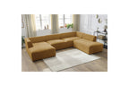 Fixed Panoramic Sofa - Megeve - Textured Fabric - Left Corner