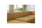 Fixed Panoramic Sofa - Megeve - Textured Fabric - Left Corner