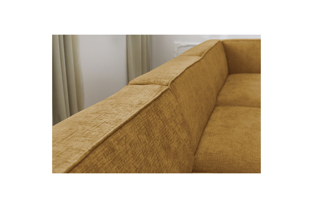 Fixed Panoramic Sofa - Megeve - Textured Fabric - Left Corner