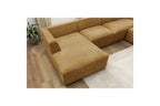 Fixed Panoramic Sofa - Megeve - Textured Fabric - Left Corner