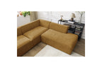 Fixed Panoramic Sofa - Megeve - Textured Fabric - Left Corner