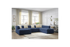 Fixed Panoramic Sofa - Megeve - Textured Fabric - Left Corner