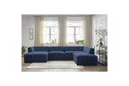 Fixed Panoramic Sofa - Megeve - Textured Fabric - Left Corner