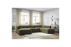 Fixed Panoramic Sofa - Megeve - Textured Fabric - Left Corner
