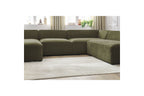 Fixed Panoramic Sofa - Megeve - Textured Fabric - Left Corner
