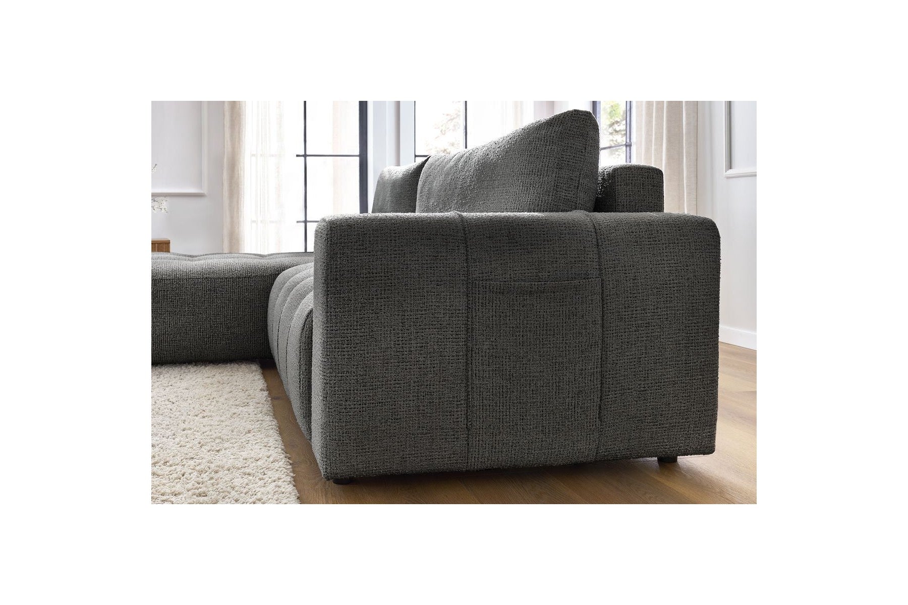 Sofá esquinero reversible convertible con arcón Arsene