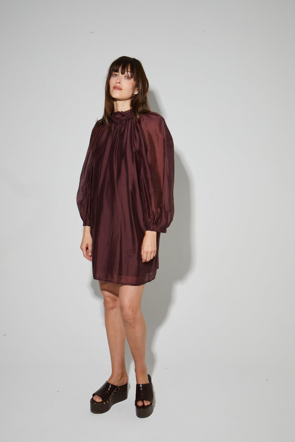 Robe Ilona VoiChocolat, Fabriquée En Italie - Bordeaux