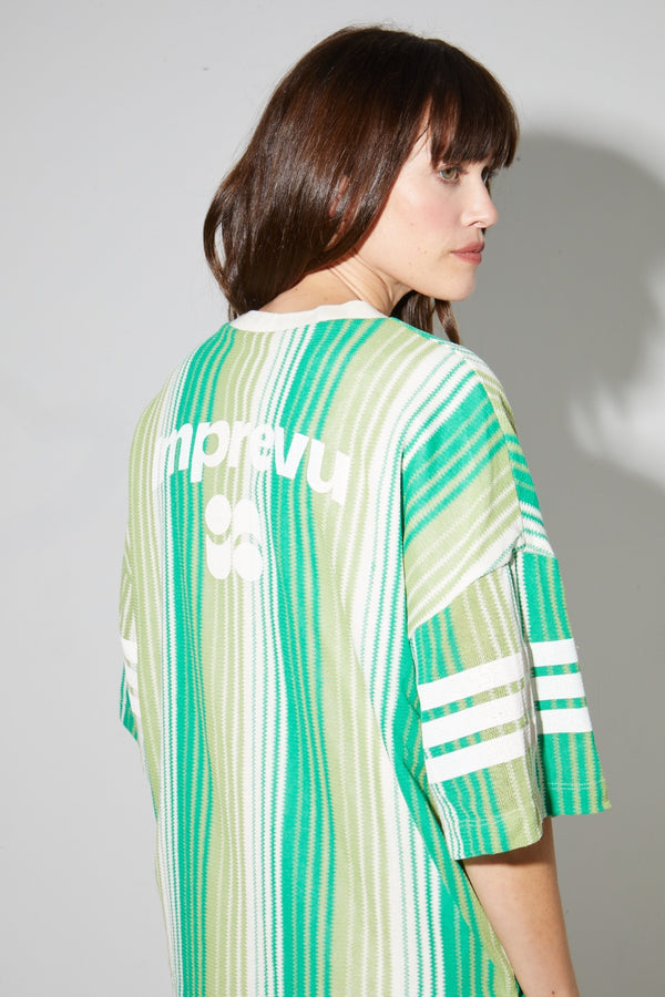 Dress Jody Tricot Italien Rayures Green