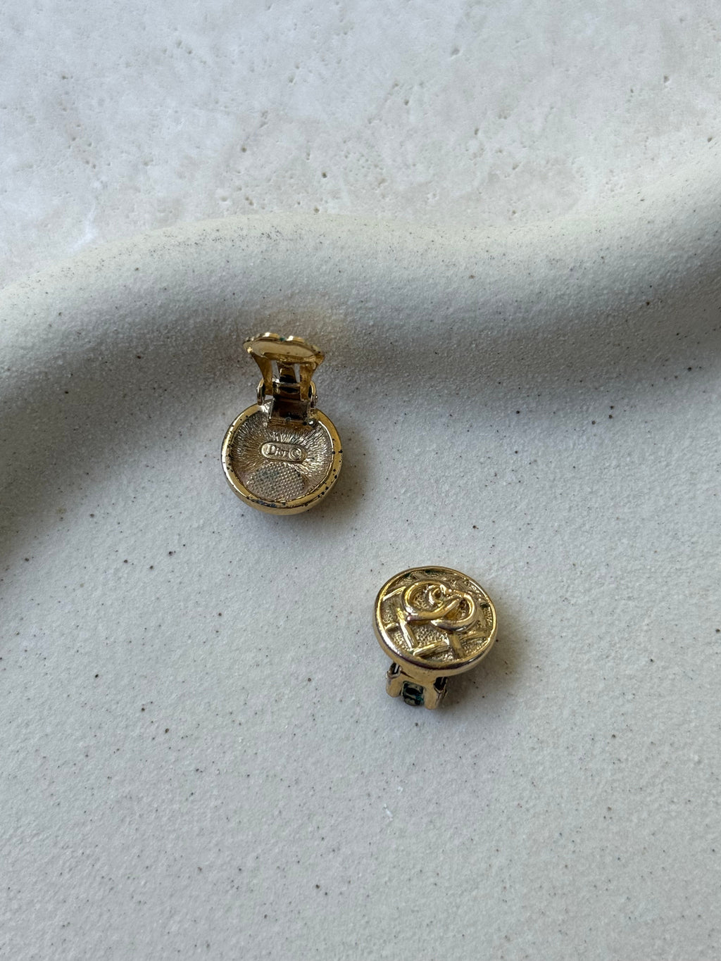 Boucles D’Oreilles Christian Dior Vintage - Petit Modèle Cd