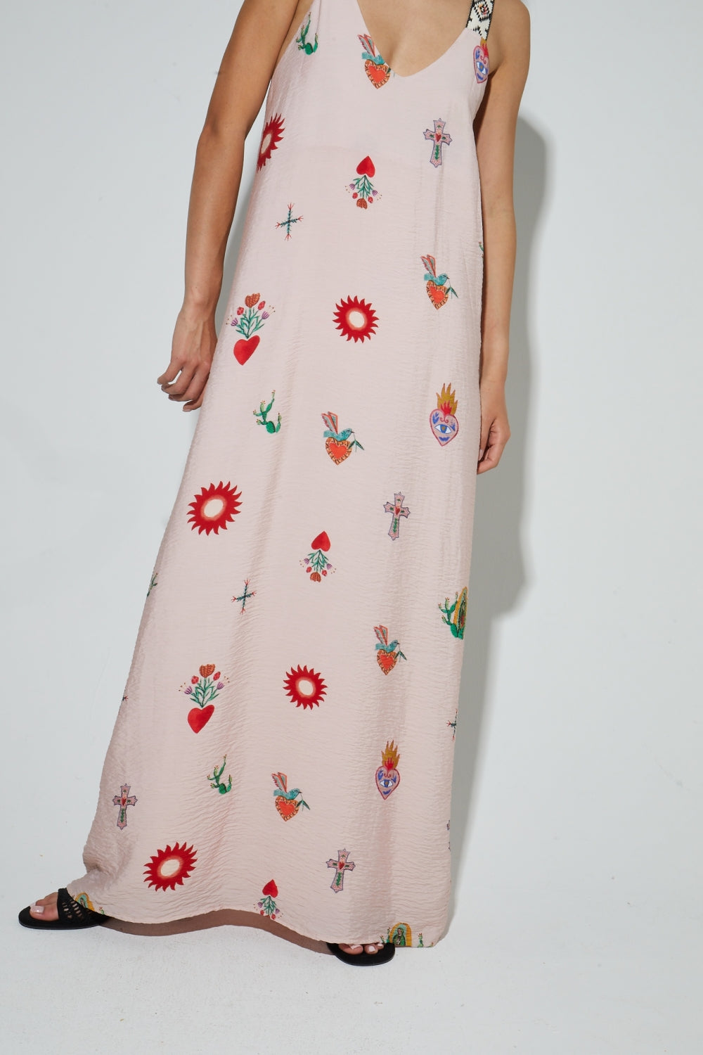 Madonna Print Maxi Dress Made In Portugal