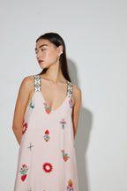 Madonna Print Maxi Dress Made In Portugal