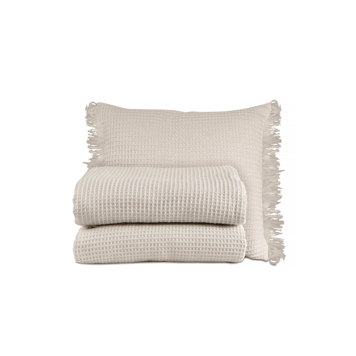 Plaid con Frange - Naturale