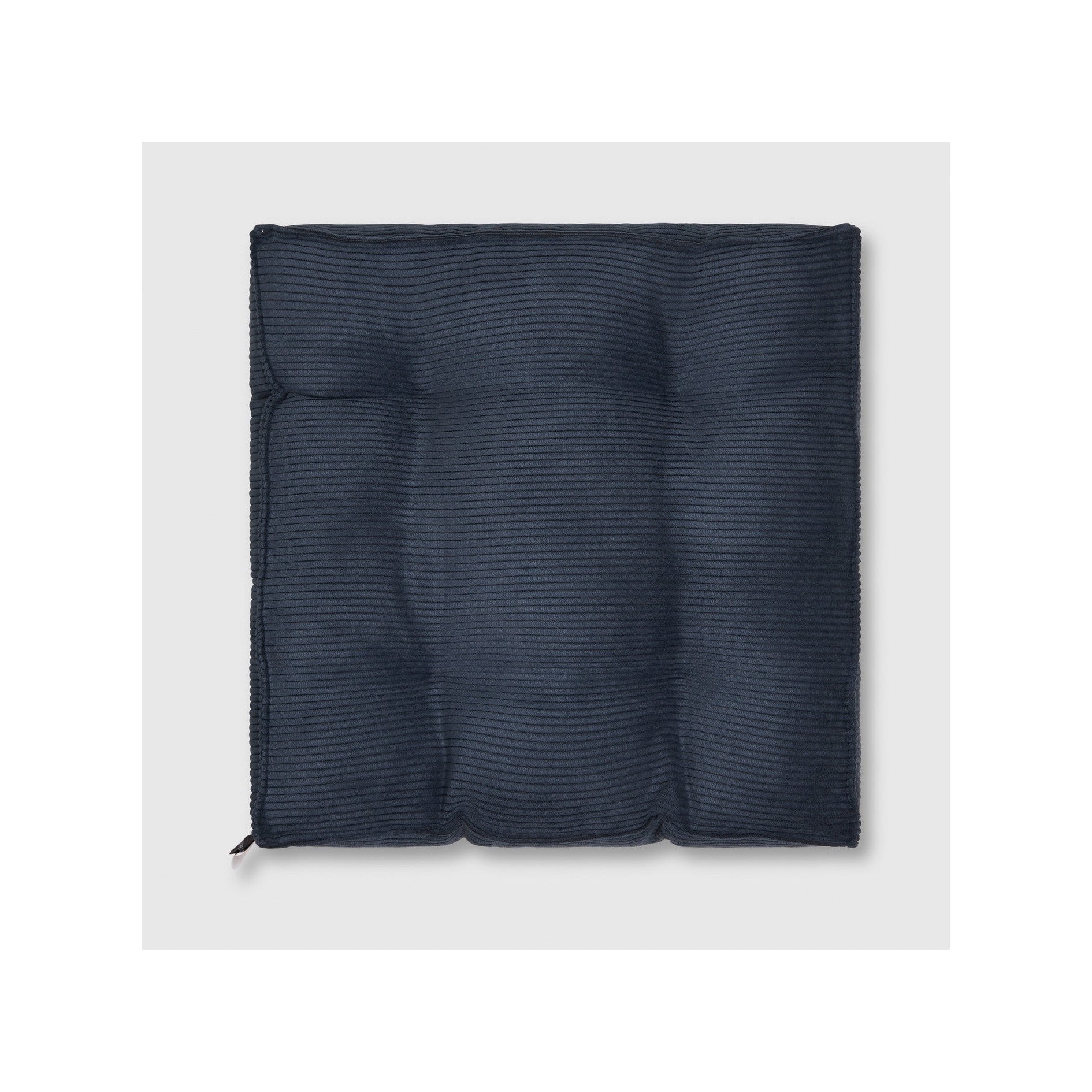 Coussin Carré Gustav En Velours Côtelé - Marine