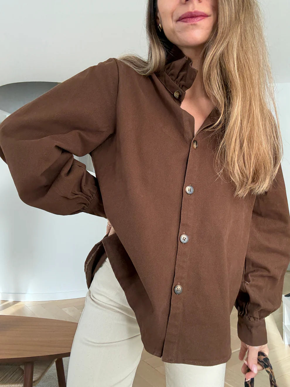 Céleste Chocolate Denim Jacket