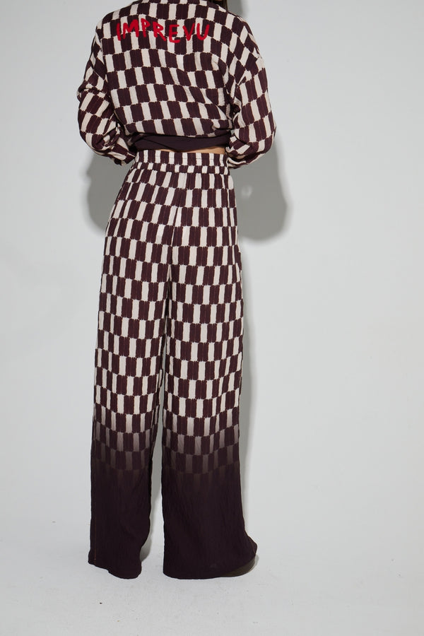 Pantalones con estampado de chocolate Charlie Chiaroscuro fabricados en Italia