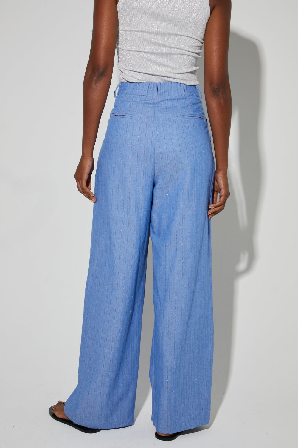Astrid Éclat Blue Pants, Made In Italy