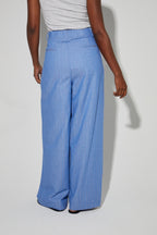 Astrid Éclat Blue Pants, Made In Italy