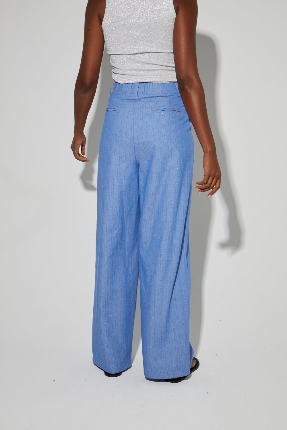 Astrid Éclat Blue Pants, Made In Italy