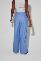Astrid Éclat Blue Pants, Made In Italy