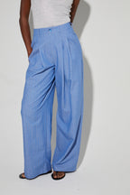 Astrid Éclat Blue Pants, Made In Italy