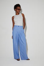 Astrid Éclat Blue Pants, Made In Italy