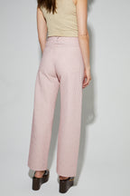 Malou Pants, Red Embossed Stripes Made In Italy