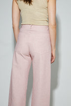 Malou Pants, Red Embossed Stripes Made In Italy