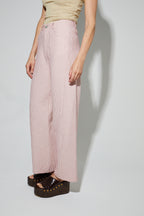 Malou Pants, Red Embossed Stripes Made In Italy