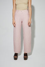 Malou Pants, Red Embossed Stripes Made In Italy