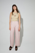 Malou Pants, Red Embossed Stripes Made In Italy