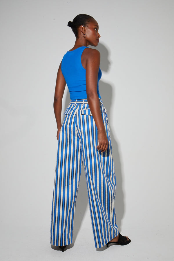 Pantalon Rivieria Blue Fabriqué En Italie