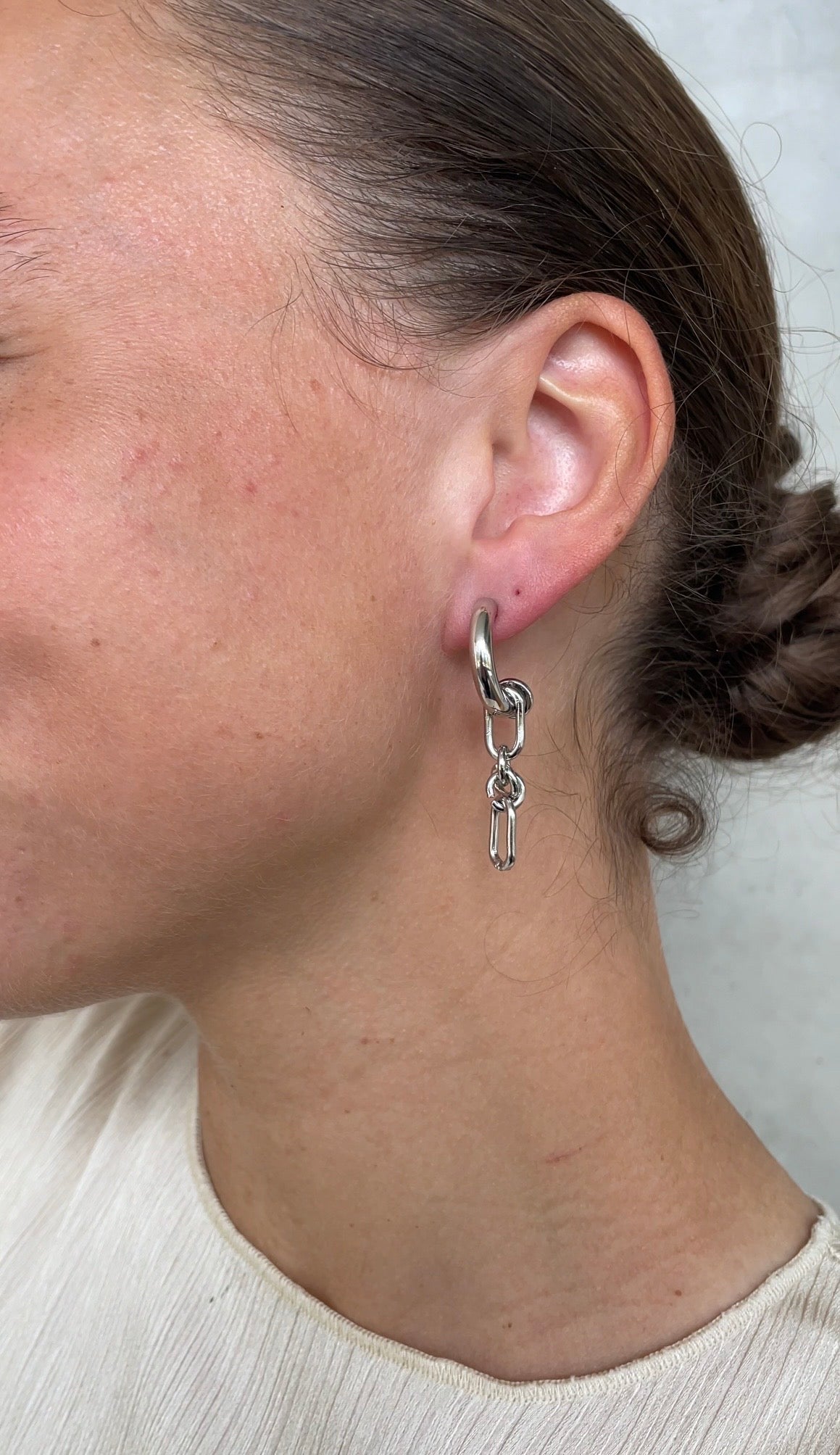 Oorbellen Thin Asymmetric Knot