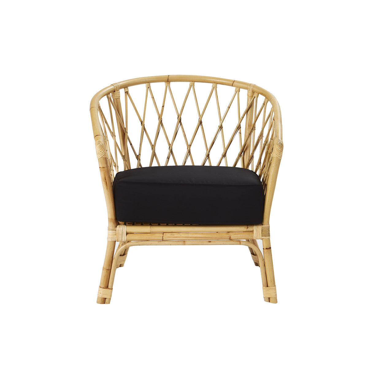 Paola - Fauteuil inclusief kussen - Rotan - Naturel