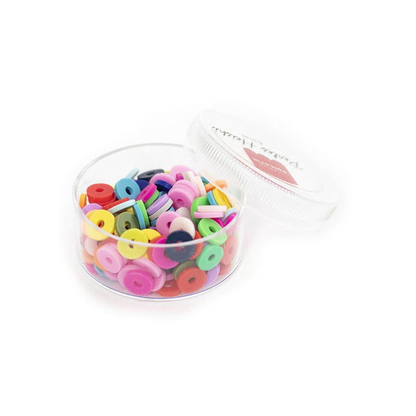 Caja de Cuentas Heishi Rondelle 6 Mm - Mezcla de Colores Pop