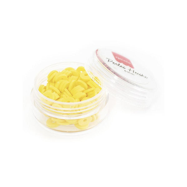 Boite De Perles Rondelles Heishi 6 Mm - Jaune