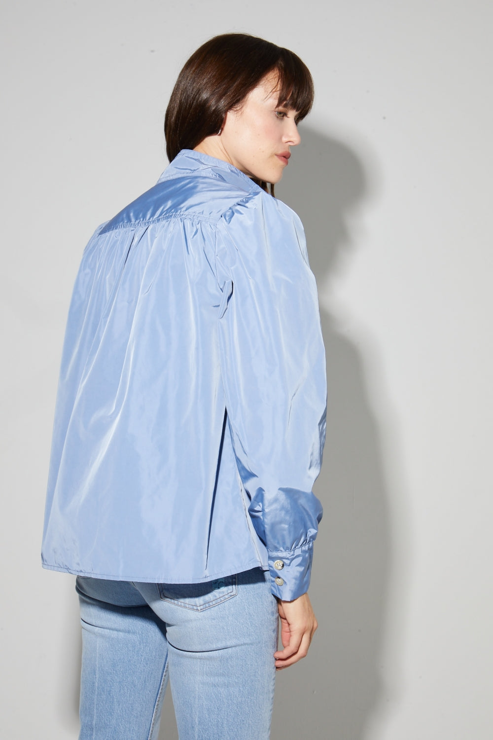 Parkas Liv Denim, tillverkad i Italien - Blå