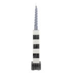 Set di due portacandele in marmo Louis - Nero/Bianco