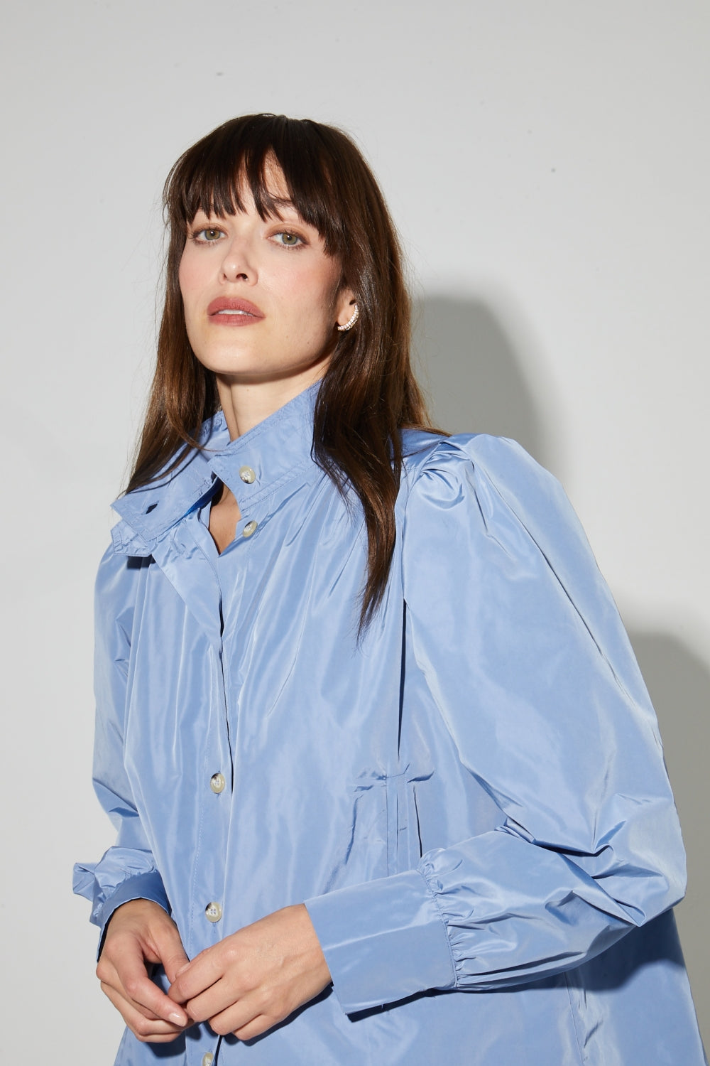 Parkas Liv Denim, tillverkad i Italien - Blå