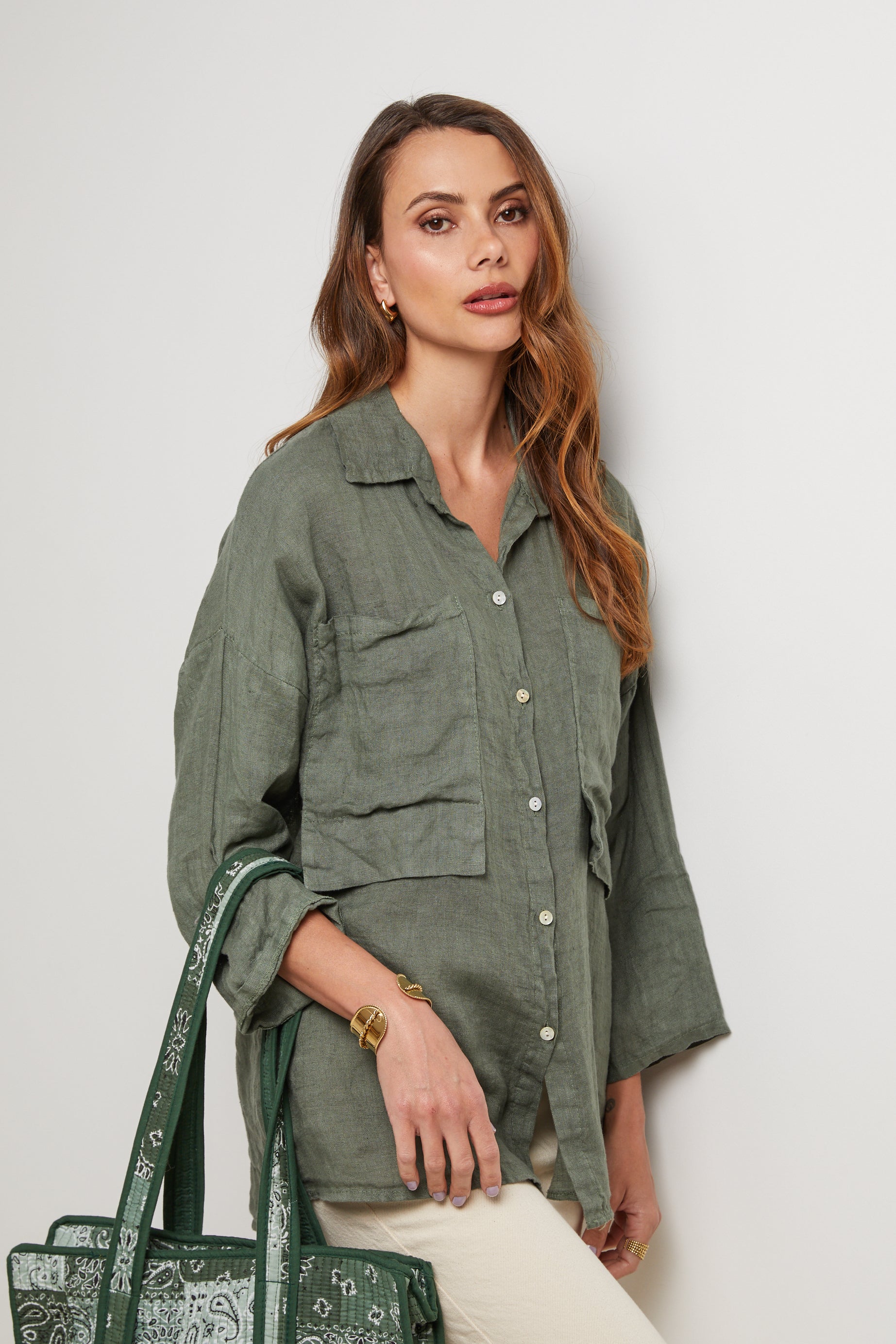 Camisa - Caqui - Mujer