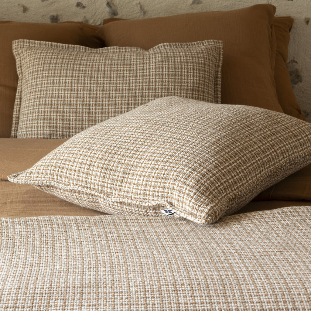 Edgar - Coussin Déhoussable Avec Passepoil - Coton Texturé