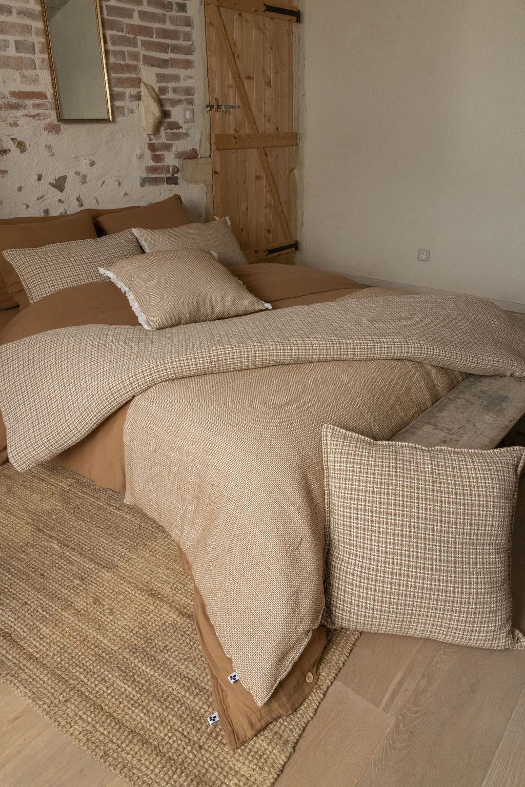Anton - Coussin Déhoussable Avec Franges - Coton Texturé
