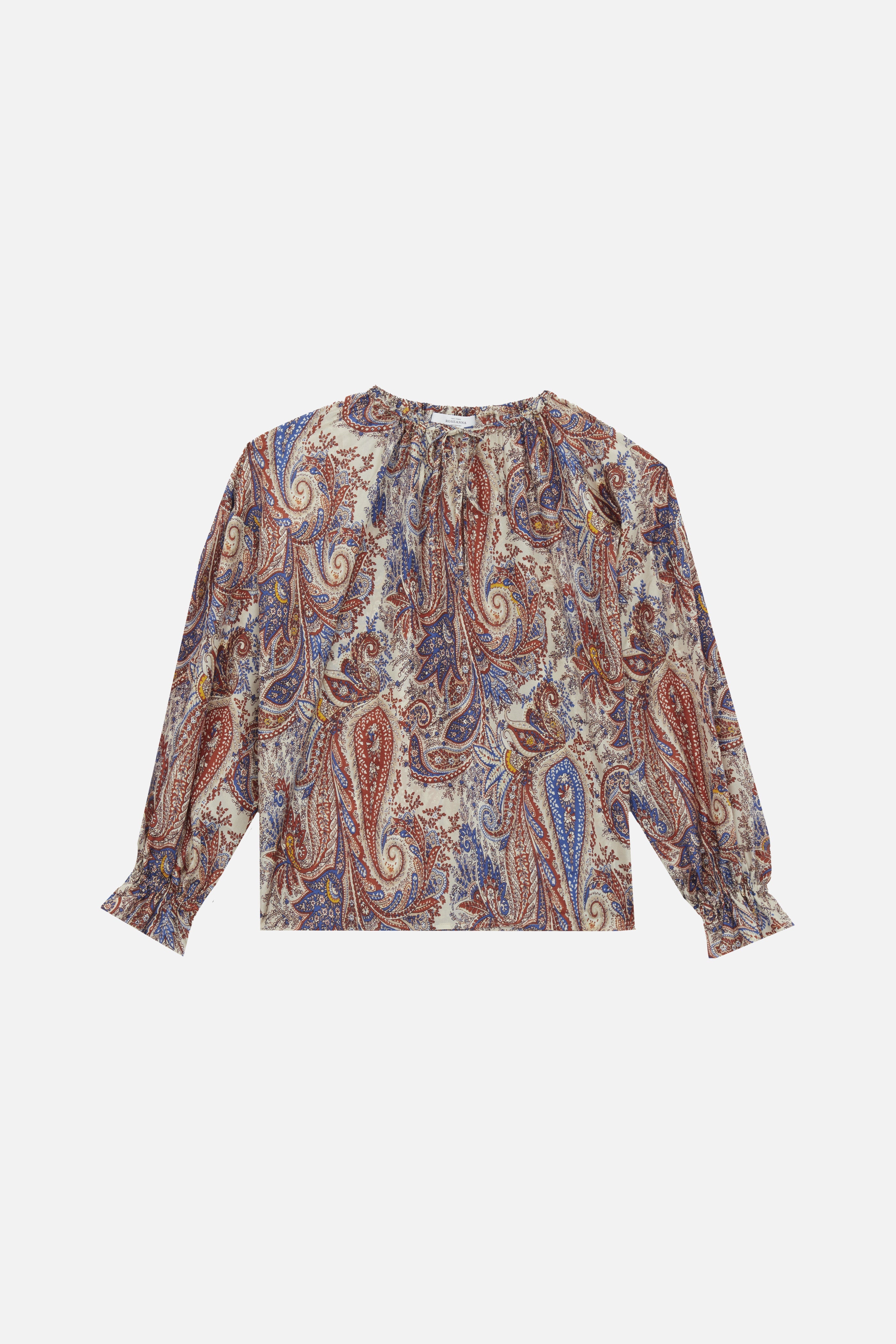 Ava Paisley DENIM Blouse