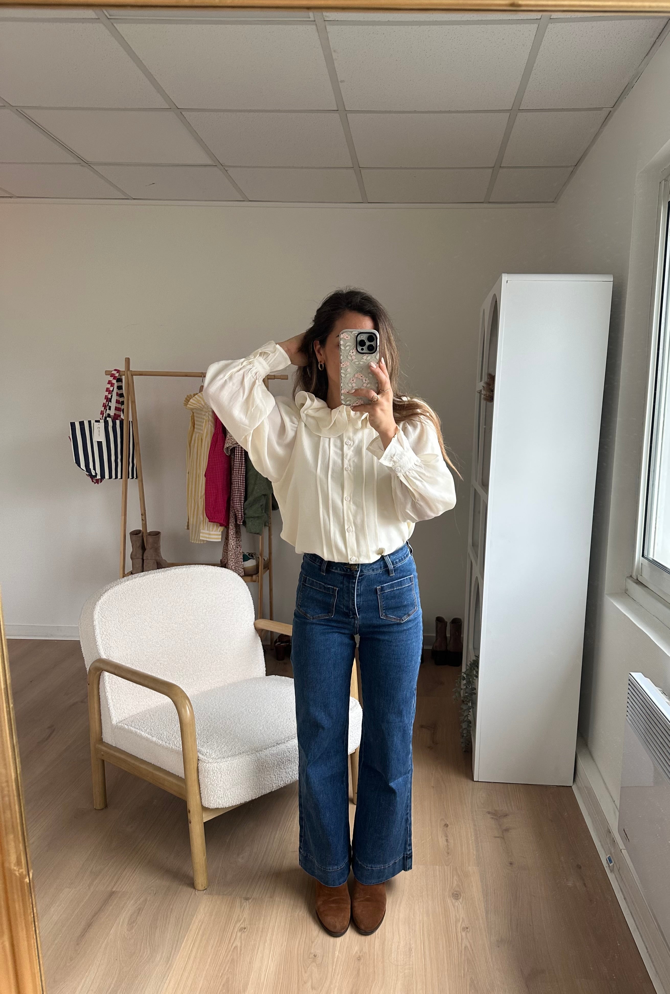 Blouse Brune Écru