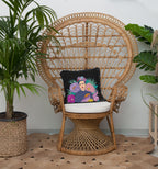 Fridas Bird fringed cushion - Multicolor