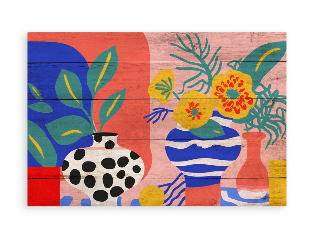 Wooden Picture - Colourful Still Life